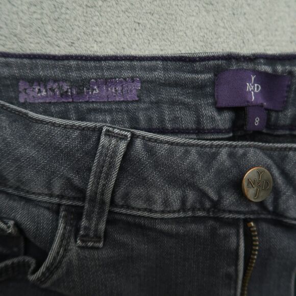 Not Your Daughters Jeans NYDJ Women's Size 8 Gray Mid-Rise Cropped 25" Inseam - Picture 11 of 16